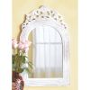 Arched Top White Wall Mirror