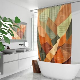 Decorative Shower Curtain, Scripture Collage Illustration