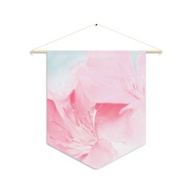 Home Decor, Wall Pennant, Pink Flower Bloom, Peaceful Spring Nature