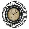 La Crosse Clock 20-inch Covington Contemporary Black Quartz Analog Wall Clock, 404-3051