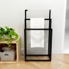 Metal Freestanding Towel Rack 3 Tiers Hand Towel Holder Organizer for Bathroom Accessories;  Black