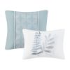 5 Piece Seersucker Comforter Set with Throw Pillows