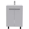 Alder 2 Piece Bathroom Set, Valetta Over The Toilet Cabinet + Dustin Free Standing Sink Cabinet, White