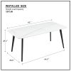 J3710 Porcelain Dining Table White 63''