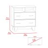 Aaron 2-Drawer 2-Shelf Dresser White