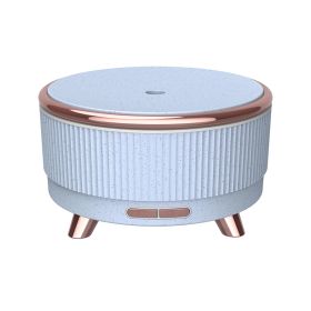 Ultrasonic Aroma Diffuser Wood Grain Home Mini 500ml Humidifier Desktop Large Capacity Essential Oil Diffuser (Option: US-Blue)