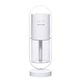 200ml Portable Colorful Light Humidifier USB Rechargeable Car Humidifier (Option: USB-White)